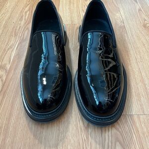 Emporio Armani Glossy Black Loafers